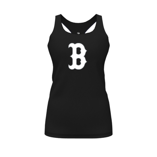 [FT0TRBBK-FYS-LOGO1] Decker Racerback Tank Top (Female Youth S, Black, Logo 1)