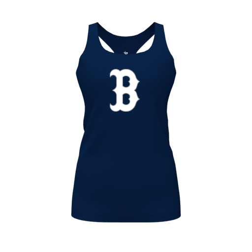[CUS-DFW-RCBK-PER-NVY-FYS-LOGO1] Racerback Tank Top (Female Youth S, Navy, Logo 1)