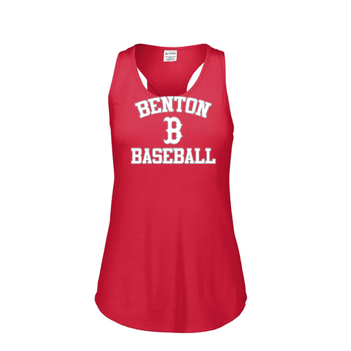 [3078.V96.S-LOGO2] Ladies Tri Blend Tank Top (Female Adult S, Red, Logo 2)