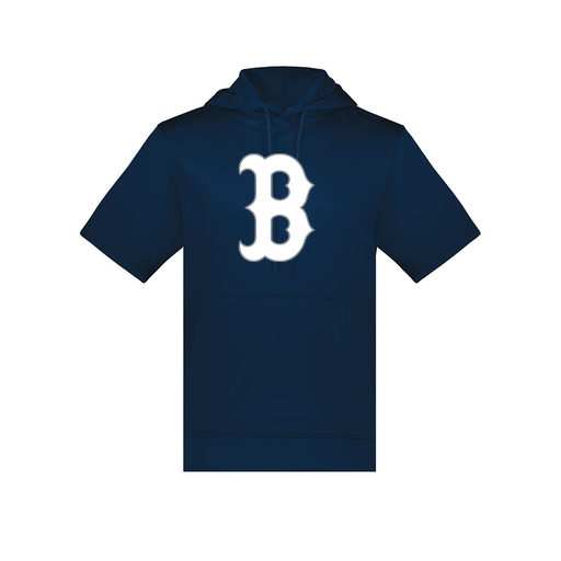 [6871.065.S-LOGO1] Men's Dri Fit Short Sleeve Hoodie (Adult S, Navy, Logo 1)