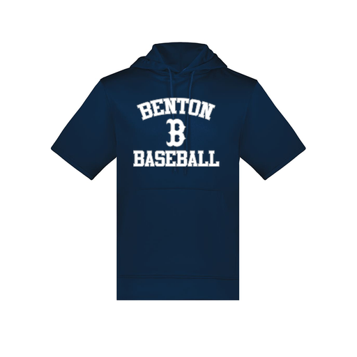 [6871.065.S-LOGO2] Men's Dri Fit Short Sleeve Hoodie (Adult S, Navy, Logo 2)
