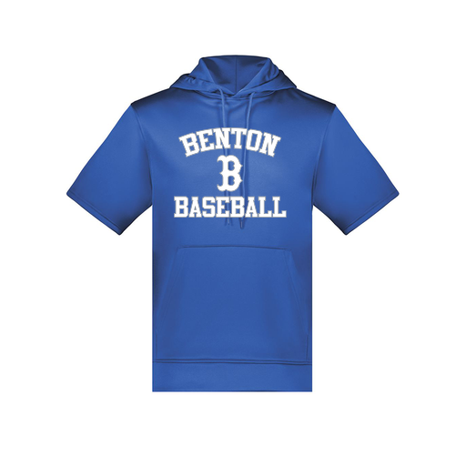 [6871.060.S-LOGO2] Men's Dri Fit Short Sleeve Hoodie (Adult S, Royal, Logo 2)