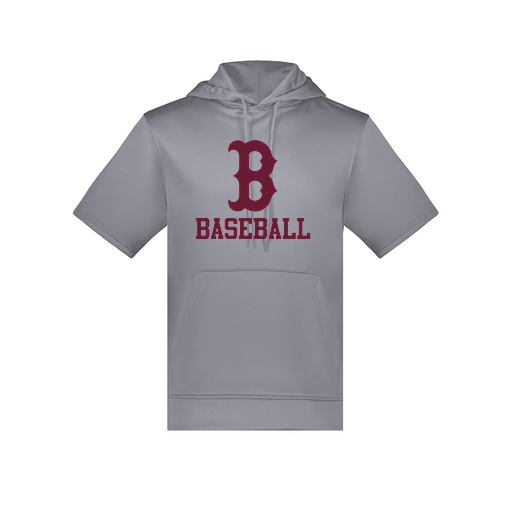 [6871.059.S-LOGO3] Men's Dri Fit Short Sleeve Hoodie (Adult S, Gray, Logo 3)