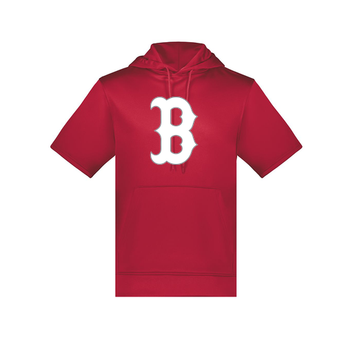 [6871.083.S-LOGO1] Men's Dri Fit Short Sleeve Hoodie (Adult S, Red, Logo 1)