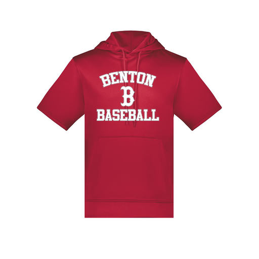 [6871.083.S-LOGO2] Men's Dri Fit Short Sleeve Hoodie (Adult S, Red, Logo 2)