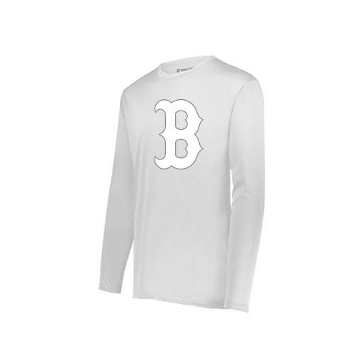 [222822.005.XS-LOGO1] Men's LS Smooth Sport Shirt (Adult XS, White, Logo 1)