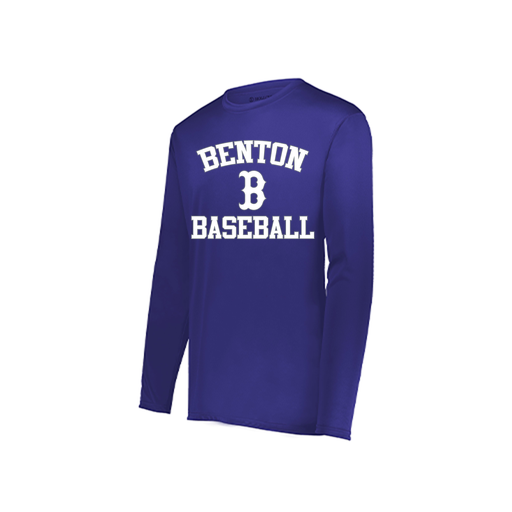 [222822.747.XS-LOGO2] Men's LS Smooth Sport Shirt (Adult XS, Purple, Logo 2)