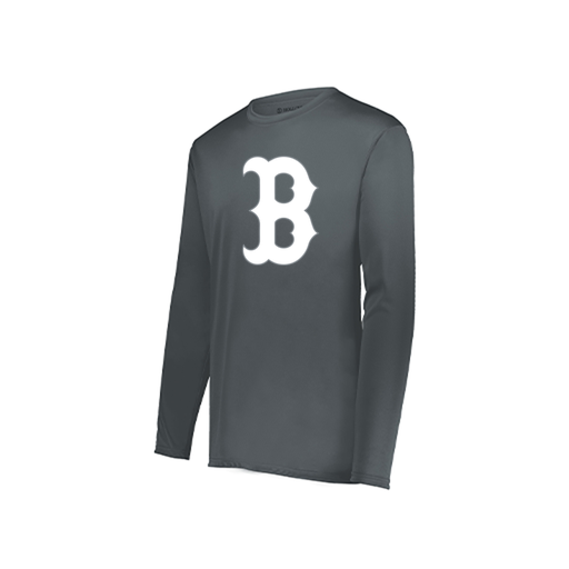 [222822.059.XS-LOGO1] Men's LS Smooth Sport Shirt (Adult XS, Gray, Logo 1)