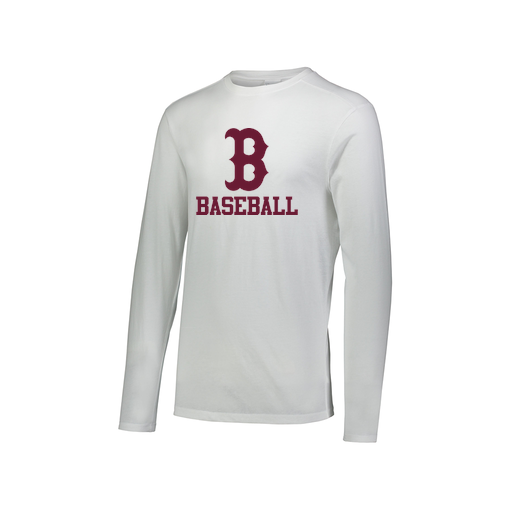 [FTLCUBWH-AXS-LOGO3] Decker Men's Tri-Blend T-Shirt - Long Sleeve (Adult XS, White, Logo 3)