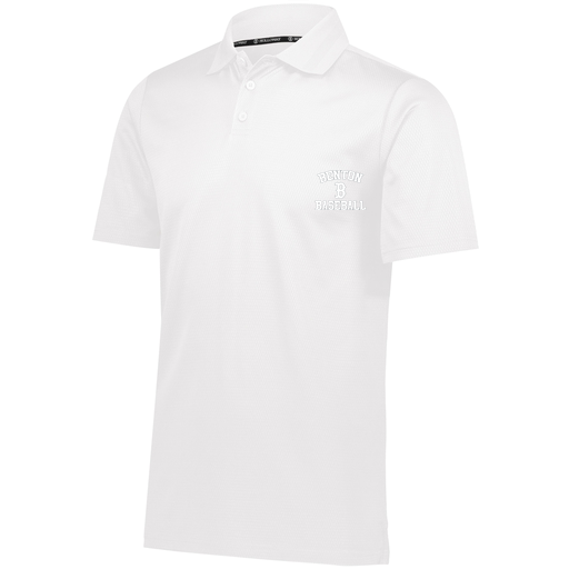[222568.005.S-LOGO2] Men's Prism Polo (Adult S, White, Logo 2)