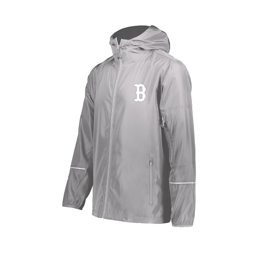 [229582-SIL-AXS-LOGO1] Men's Packable Full Zip Jacket (Adult XS, Silver, Logo 1)
