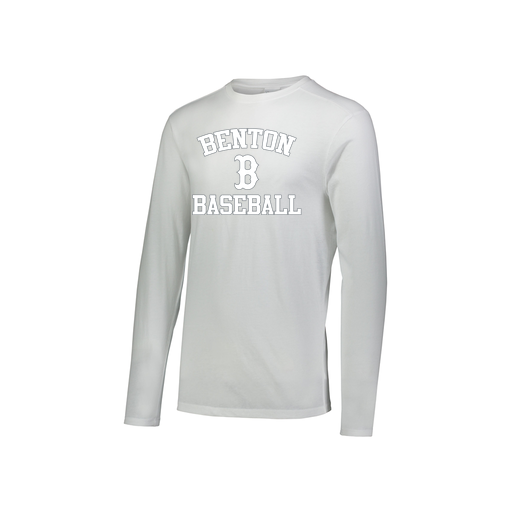 [3076.005.S-LOGO2] Youth LS Ultra-blend T-Shirt (Youth S, White, Logo 2)