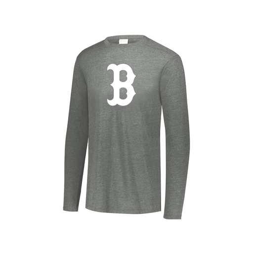 [3076.013.S-LOGO1] Youth LS Ultra-blend T-Shirt (Youth S, Gray, Logo 1)
