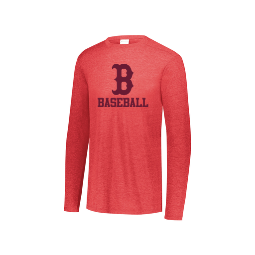 [3076.V96.S-LOGO3] Youth LS Ultra-blend T-Shirt (Youth S, Red, Logo 3)