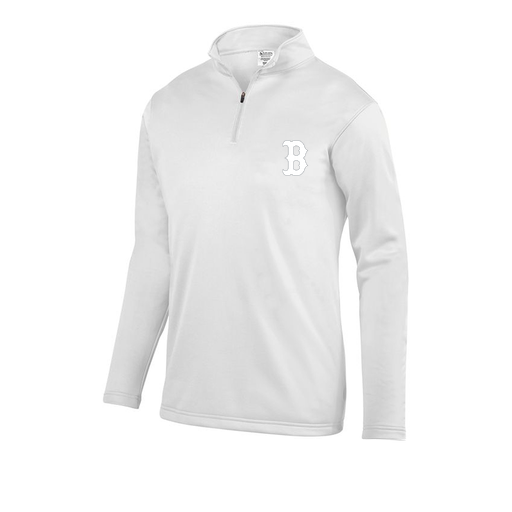 [FOLQFFWH-YS-LOGO1] Decker Youth FlexFleece 1/4 Zip (Youth S, White, Logo 1)