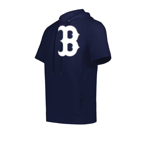 [222605.065.S-LOGO1] YOUTH VENTURA SOFT KNIT SHORT SLEEVE HOODIE (Youth S, Navy, Logo 1)