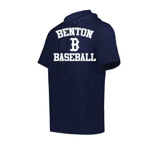 [222605.065.S-LOGO2] YOUTH VENTURA SOFT KNIT SHORT SLEEVE HOODIE (Youth S, Navy, Logo 2)