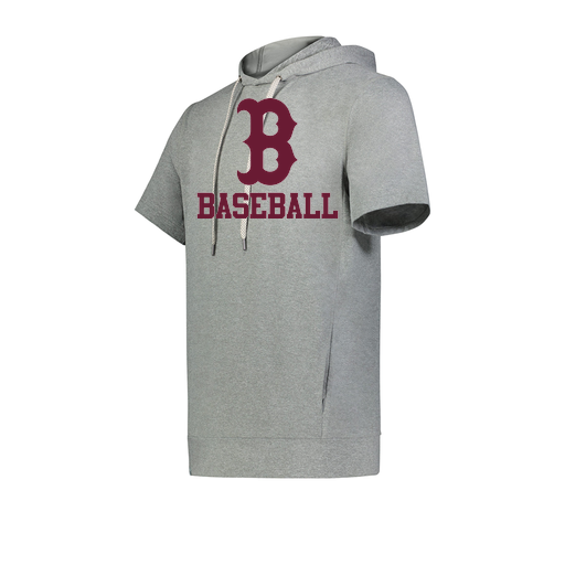 [222605-SIL-YS-LOGO3] YOUTH VENTURA SOFT KNIT SHORT SLEEVE HOODIE (Youth S, Silver, Logo 3)