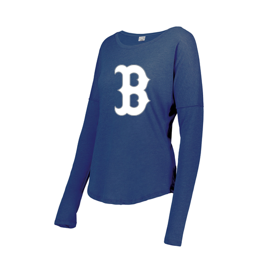 [3077.U55.XS-LOGO1] Ladies LS Ultra-blend T-Shirt (Female Adult XS, Royal, Logo 1)