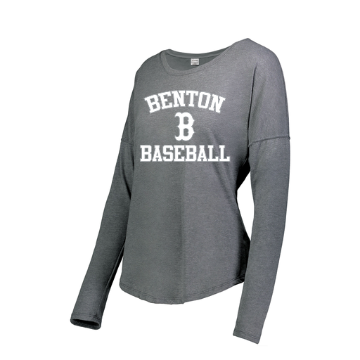 [FTLCUBGY-FAXS-LOGO2] Decker Women's Tri-Blend T-Shirt - Long Sleeve (Female Adult XS, Gray, Logo 2)