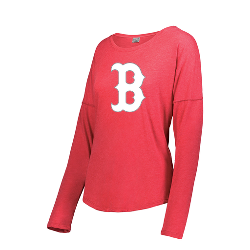 [3077.V96.XS-LOGO1] Ladies LS Ultra-blend T-Shirt (Female Adult XS, Red, Logo 1)