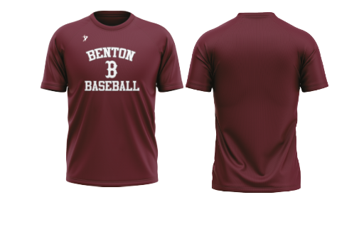 Benton Panthers - Maroon SSL Crew Neck Jersey (No Number)